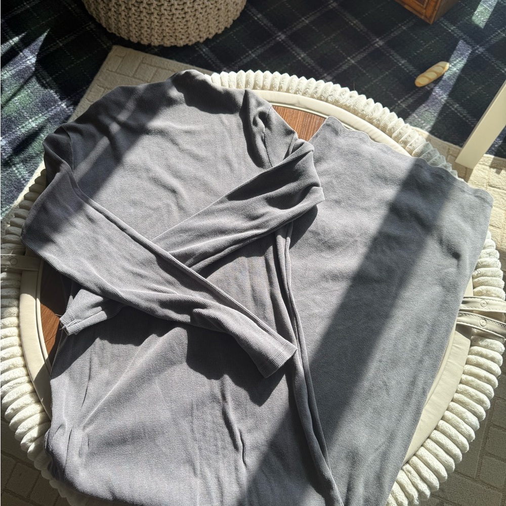 Gray Long Sleeve Dress